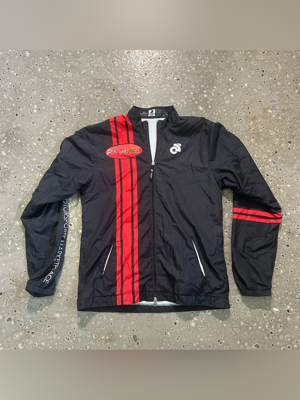 Black Jacket with Red Racing Stripes - Picture 2 of 7